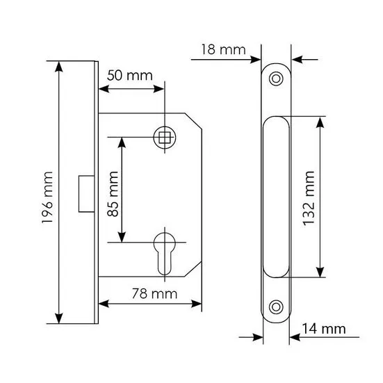 Защелка межкомнатная IM L W с ответной планкой, магнитная под цилиндр, цвет золото фото купить в Туле