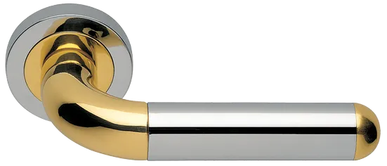 GAVANA R2 COT, ручка дверная, цвет - глянцевый хром/золото фото купить Тула
