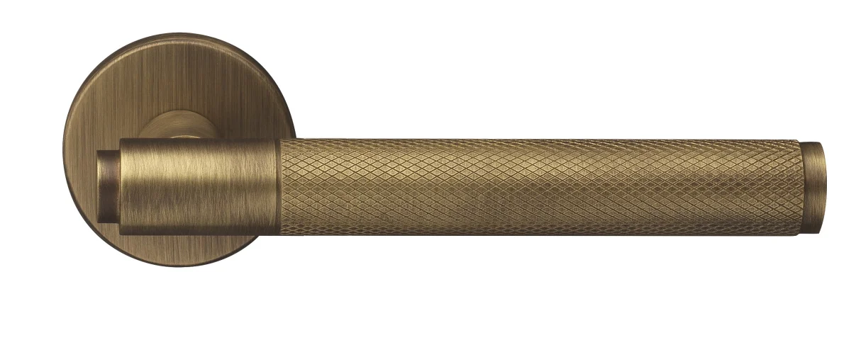 BRIDGE R6 BGO, ручка дверная с усиленной розеткой, цвет -  матовая бронза фото купить Тула