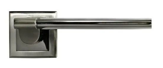 AGBAR, ручка дверная MH-21 SN/BN-S, на квадратной накладке, цвет - бел. никель/черн. никель фото купить в Туле
