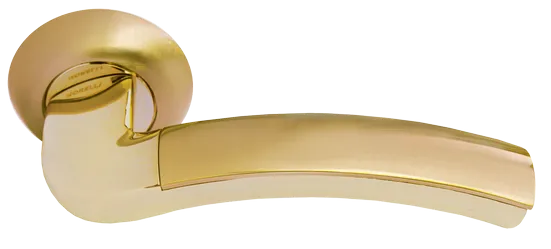 ПАЛАЦЦО, ручка дверная MH-02 SG/GP, цвет - мат.золото/золото фото купить Тула