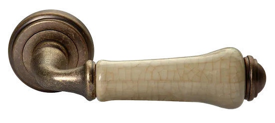 UMBERTO, ручка дверная MH-41-CLASSIC OMB/CH, цвет-старая мат.бронза/шампань фото купить Тула
