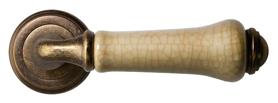 UMBERTO, ручка дверная MH-41-CLASSIC OMB/CH, цвет-старая мат.бронза/шампань фото купить в Туле
