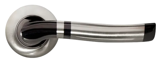 ФОНТАН, ручка дверная MH-04 SN/BN, цвет - бел. никель/черн. никель фото купить в Туле