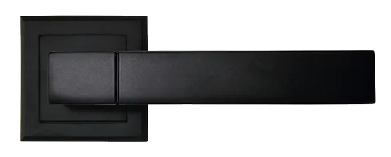 FUKOKU, ручка дверная на квадратной накладке MH-28 BL-S, цвет - черный фото купить в Туле