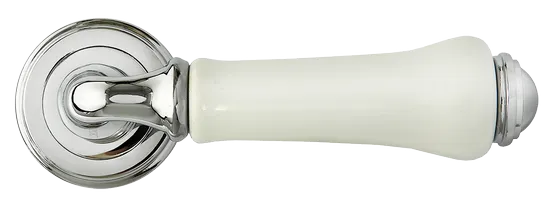 UMBERTO, ручка дверная MH-41-CLASSIC PC/W, цвет- хром/белый фото купить в Туле