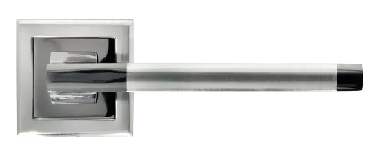 PANTS, ручка дверная MH-35 SN/BN-S, на квадратной накладке, цвет - бел. никель/черн. никель фото купить в Туле