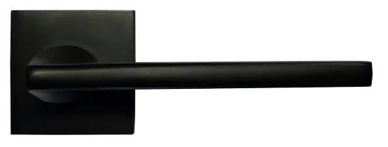 KAFFEE, ручка дверная на квадратной накладке MH-50-S6 BL, цвет - черный фото купить в Туле