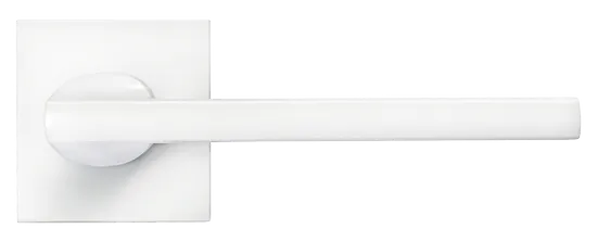 KAFFEE, ручка дверная на квадратной накладке MH-50-S6 W, цвет - белый фото купить в Туле