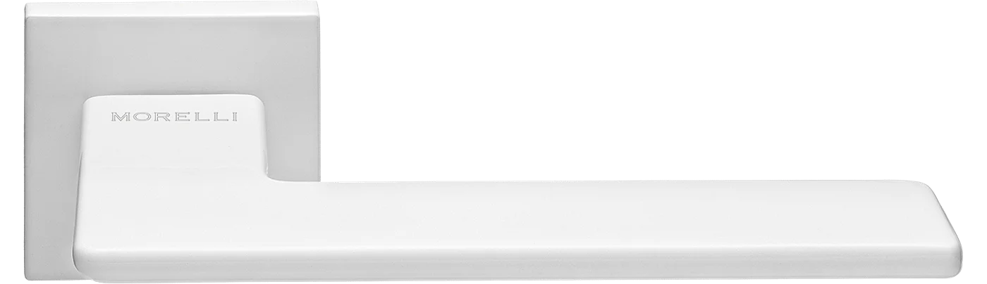 PLATEAU, ручка дверная на квадратной накладке MH-51-S6 W, цвет - белый фото купить Тула