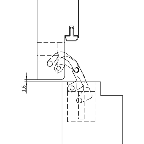 HH-19 B, скрытая петля, цвет - черный фотомореллиТула