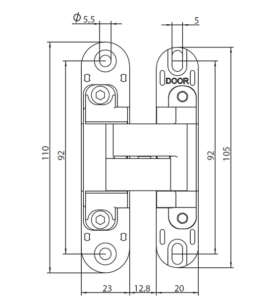 HH-19 B, скрытая петля, цвет - черный фото купить в Туле