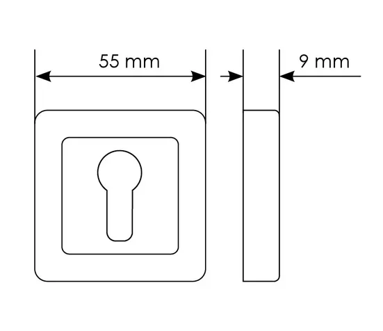 Накладка MH-KH-S55 GR/PC на ключевой цилиндр, цвет графит/хром фото купить в Туле