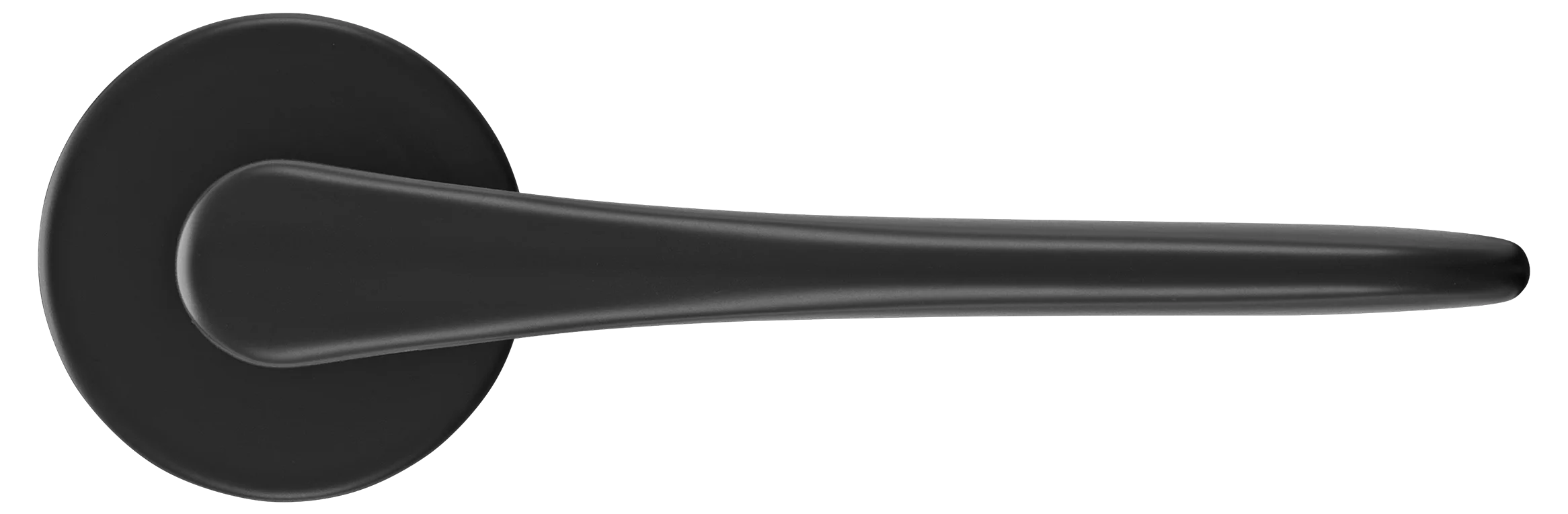 AULA R5 NERO, ручка дверная на розетке 7мм, цвет -  черный фото купить в Туле