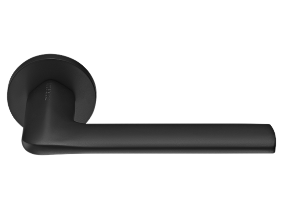 Ручка дверная "OAKA" на круглой розетке 6 мм, MH-61-R6 BL, цвет - чёрный фото купить Тула