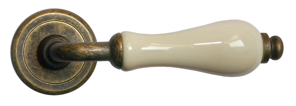 CERAMICA, ручка дверная CC-3 OBA/CHAMP, цвет - античная бронза/шампань фото купить в Туле