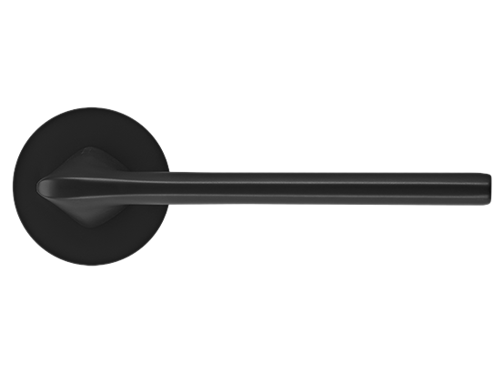 Ручка дверная "OAKA" на круглой розетке 6 мм, MH-61-R6 BL, цвет - чёрный фото купить в Туле