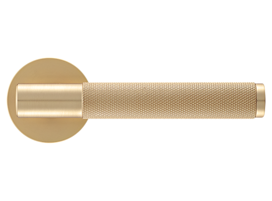 Ручка дверная "AZRIELI" на круглой розетке 6 мм, MH-57-R6T MSG, цвет - мат. сатинированное золото фото купить в Туле