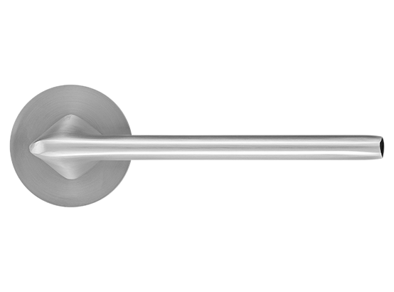 Ручка дверная "OAKA" на круглой розетке 6 мм, MH-61-R6 MSC цвет - мат. сатинированный хром фото купить в Туле