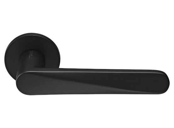 CAYAN - ручка дверная  на круглой розетке 6 мм, MH-58-R6 BL,  цвет - чёрный фото купить Тула