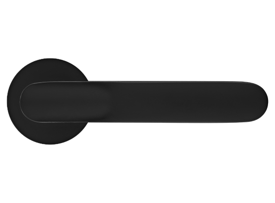 GARAK  ручка дверная на круглой розетке 6 мм, MH-59-R6 BL, цвет - чёрный фото купить в Туле