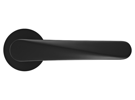 CAYAN - ручка дверная  на круглой розетке 6 мм, MH-58-R6 BL,  цвет - чёрный фото купить в Туле